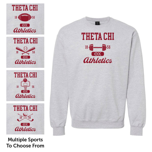 New! Theta Chi Athletic Crewneck