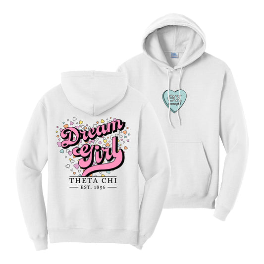 Theta Chi White Dream Girl Hoodie