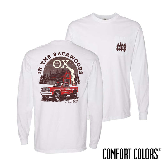 New! Theta Chi Comfort Colors Country Roads Long Sleeve Tee