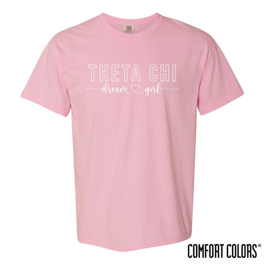 Theta Chi Comfort Colors Pink Dream Girl Tee | Theta Chi | Shirts > Short sleeve t-shirts