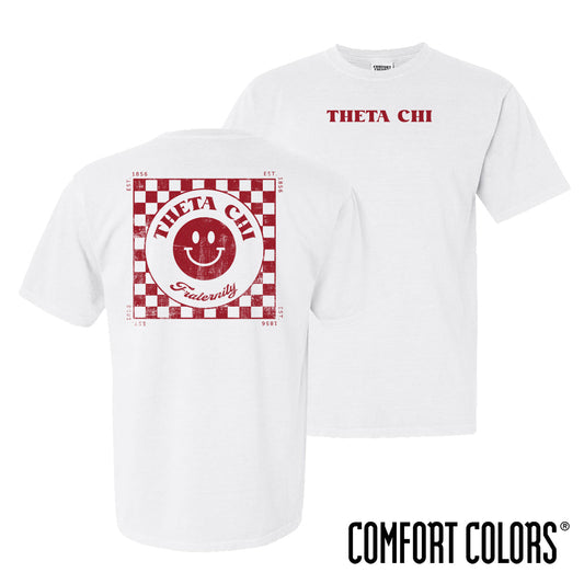 Theta Chi Comfort Colors Retro Smiley Short Sleeve Tee