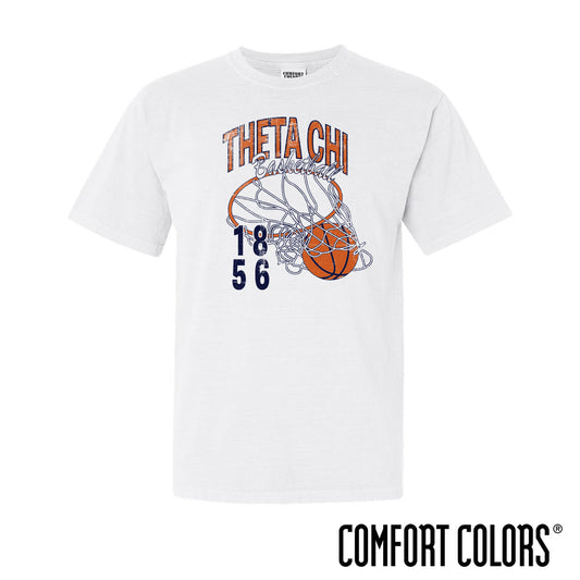 New! Theta Chi Comfort Colors Retro Basketball Short Sleeve Tee