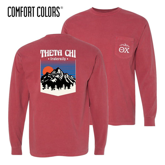 Theta Chi Comfort Colors Long Sleeve Retro Alpine Tee | Theta Chi | Shirts > Long sleeve t-shirts