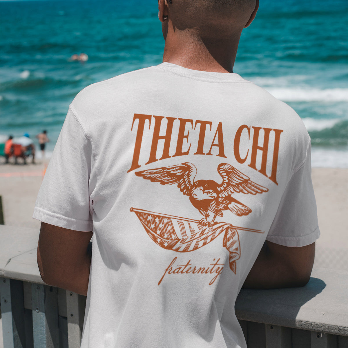 Theta Chi Freedom White Short Sleeve Tee