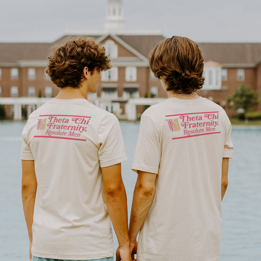 Theta Chi Lightweight Cream Motto Short Sleeve Tee