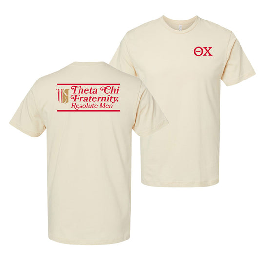 Theta Chi Lightweight Cream Motto Short Sleeve Tee