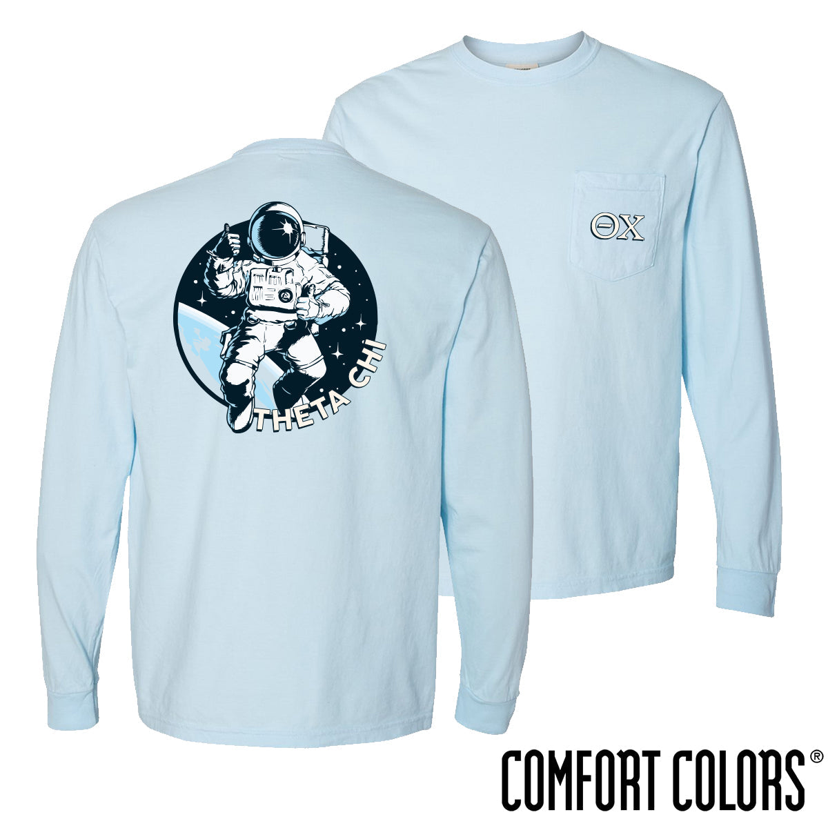 Theta Chi Space Age Long Sleeve Pocket Tee