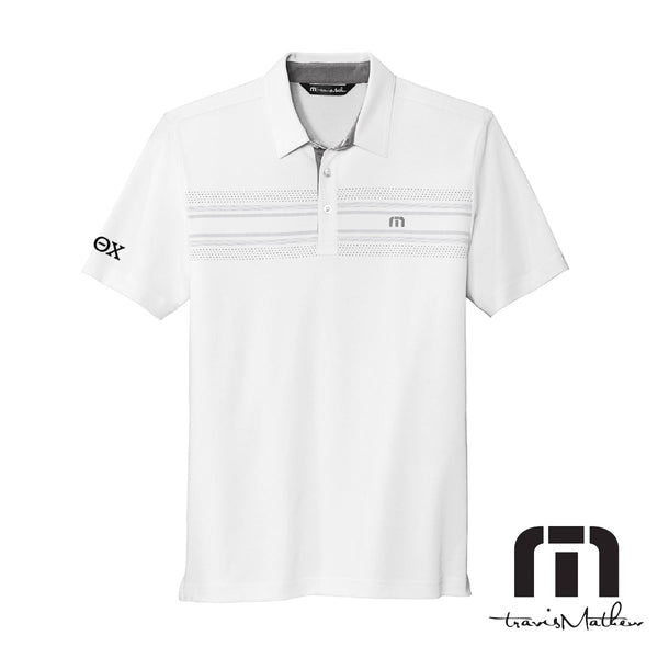 Theta Chi Travis Mathew Embroidered Chest Stripe Golf Polo S
