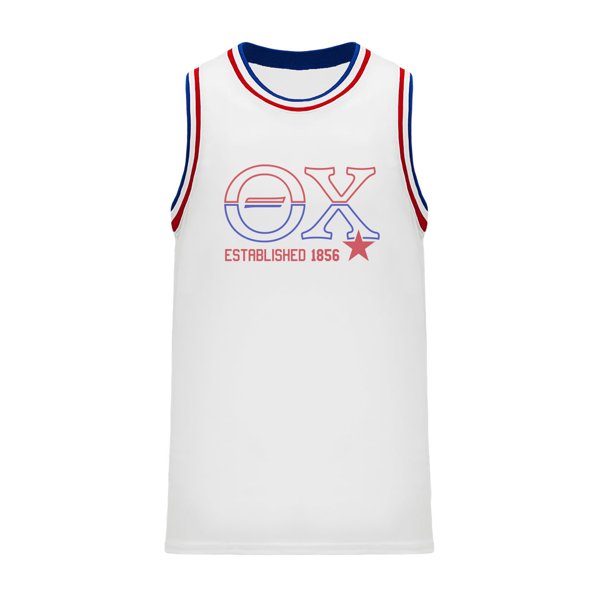 Theta Chi Retro Block Basketball Jersey