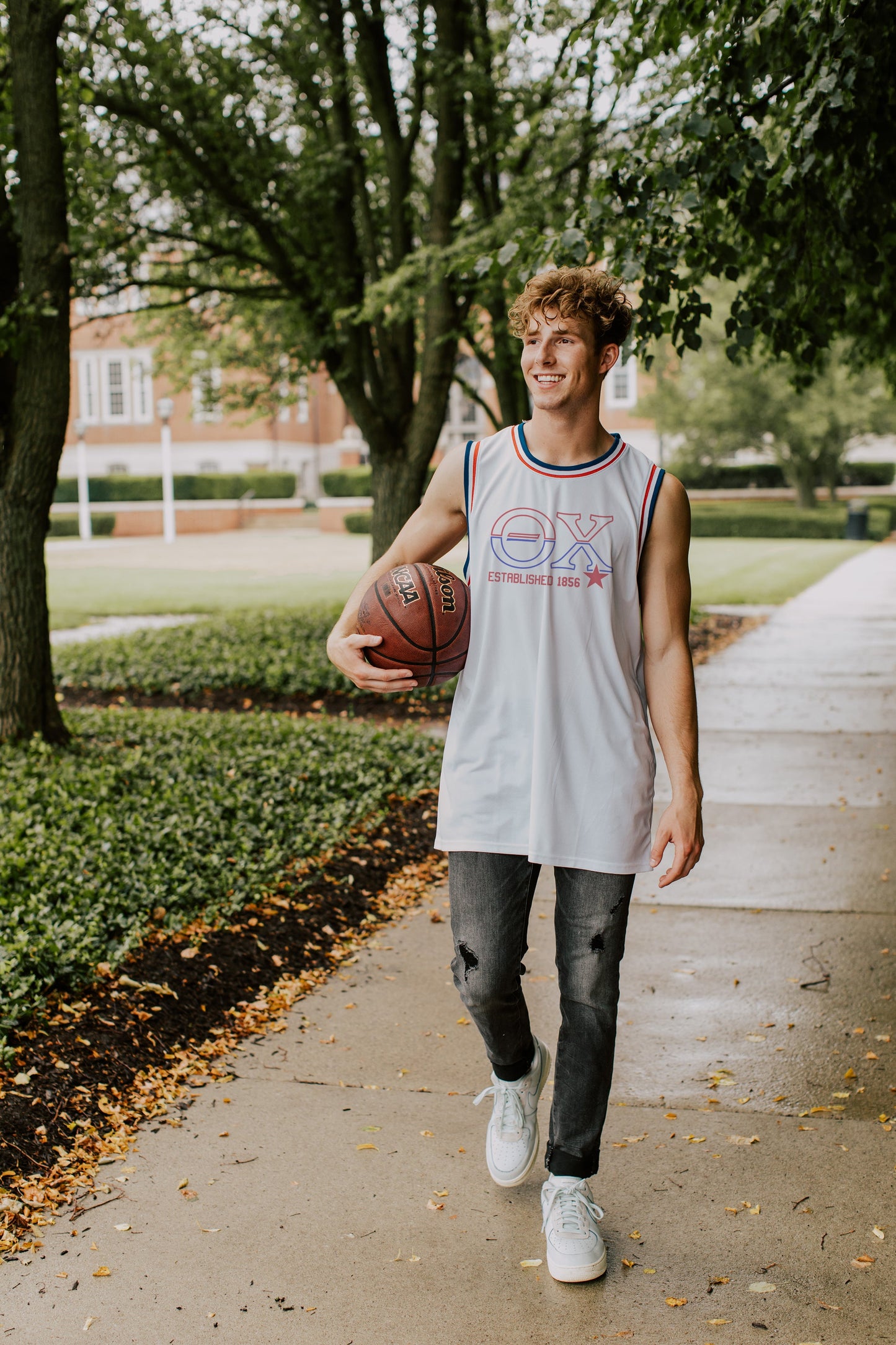 Theta Chi Retro Block Basketball Jersey