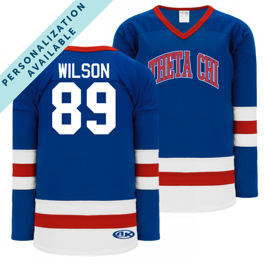 Theta Chi Personalized Patriotic Hockey Jersey