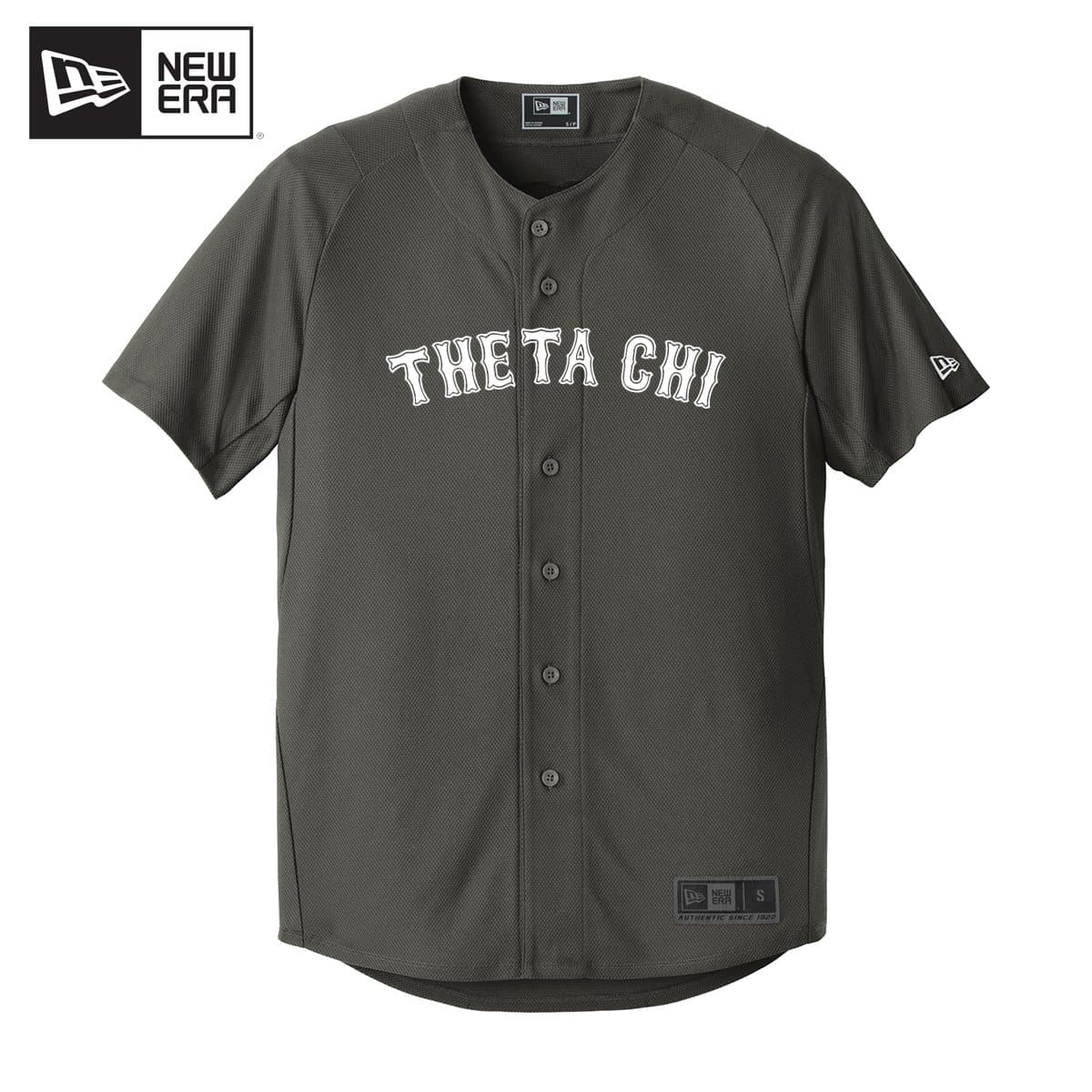 Theta Chi New Era Graphite Baseball Jersey | Theta Chi | Shirts > Jerseys