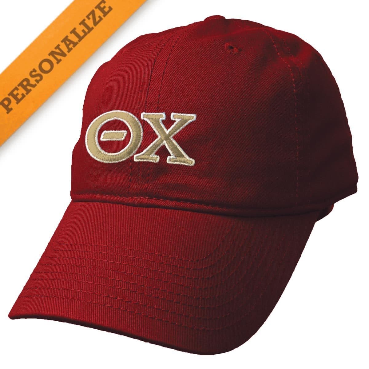 Theta Chi Vintage Red Personalized Hat | Theta Chi | Headwear > Billed hats