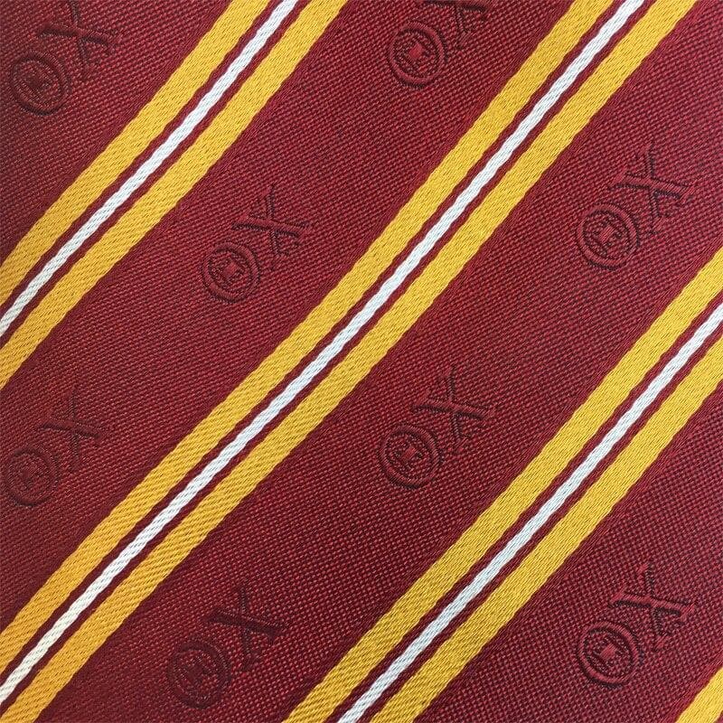 Theta Chi Red and Gold Striped Silk Tie | Theta Chi | Ties > Neck ties