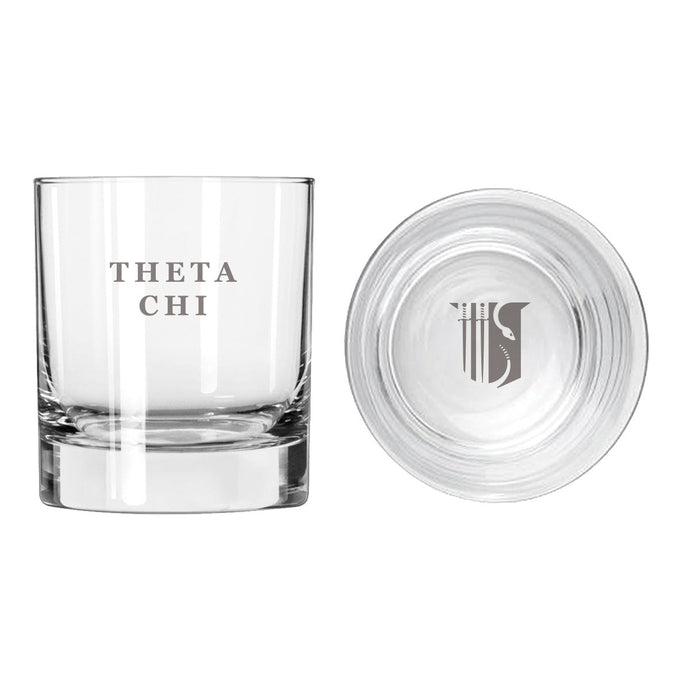 Theta Chi Fraternity Legacy Rocks Glass