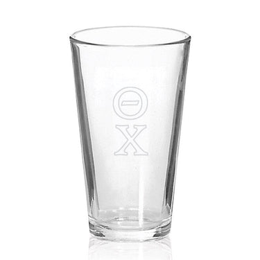 Theta Chi Engraved Fellowship Glass | Theta Chi | Drinkware > 15 ounce glasses