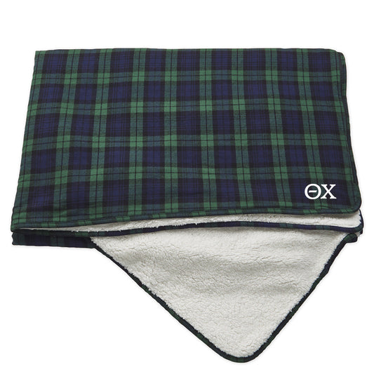 Theta Chi Flannel Throw Blanket