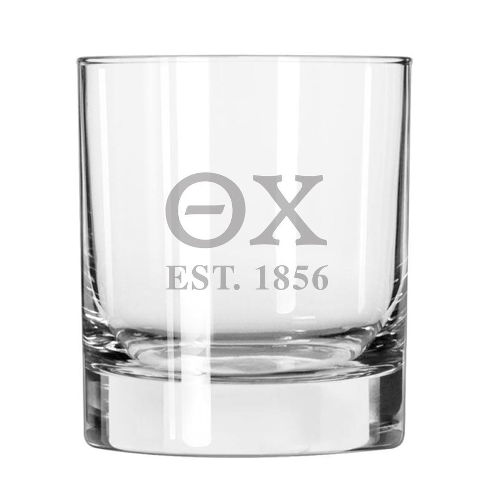 Theta Chi Engraved Glass | Theta Chi | Drinkware > 8 ounce glasses