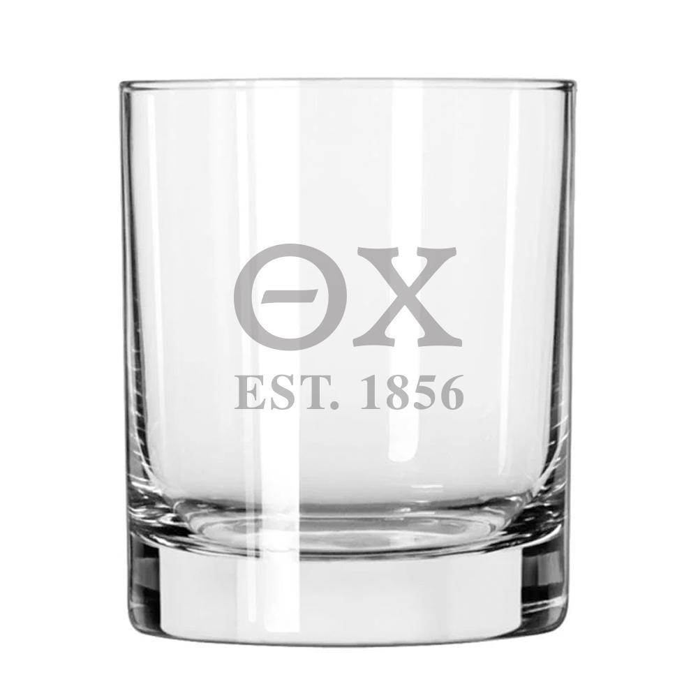 Theta Chi Engraved Glass | Theta Chi | Drinkware > 8 ounce glasses