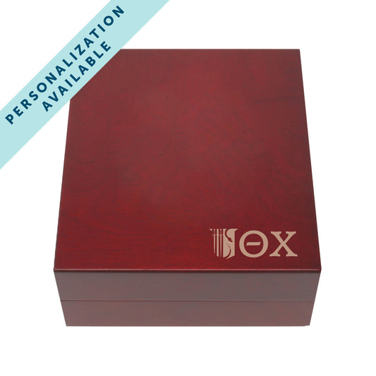 New! Theta Chi Fraternity  Greek Letter Rosewood Box