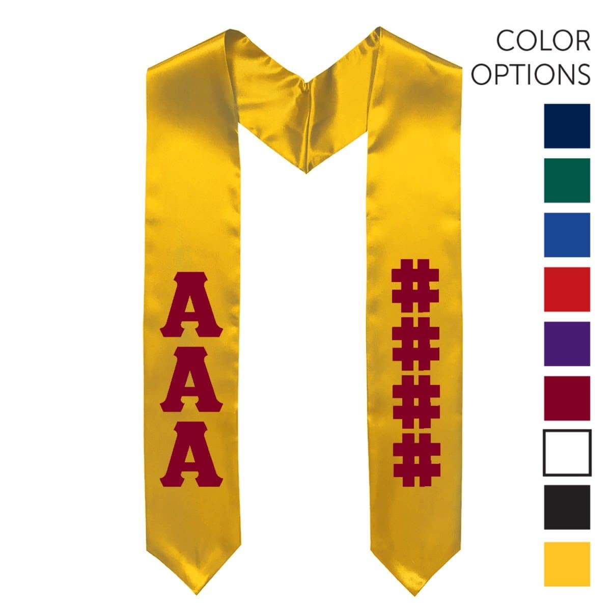 Theta Chi Pick Your Own Colors Graduation Stole | Theta Chi | Apparel > Stoles