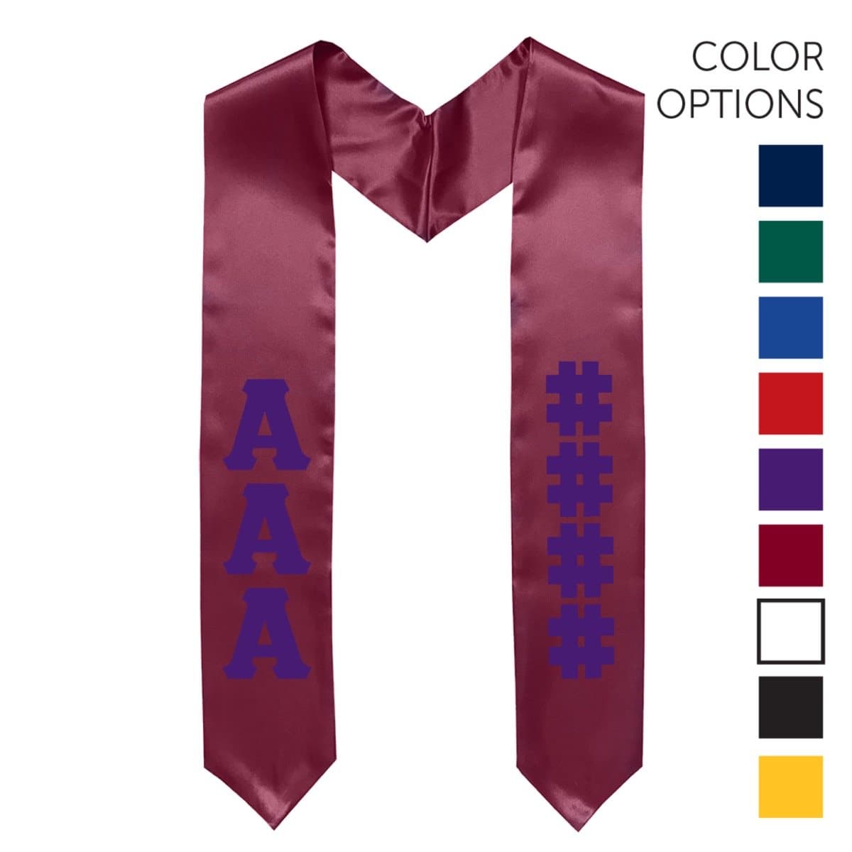 Theta Chi Pick Your Own Colors Graduation Stole | Theta Chi | Apparel > Stoles