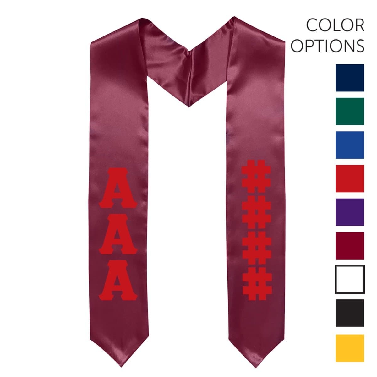 Theta Chi Pick Your Own Colors Graduation Stole | Theta Chi | Apparel > Stoles