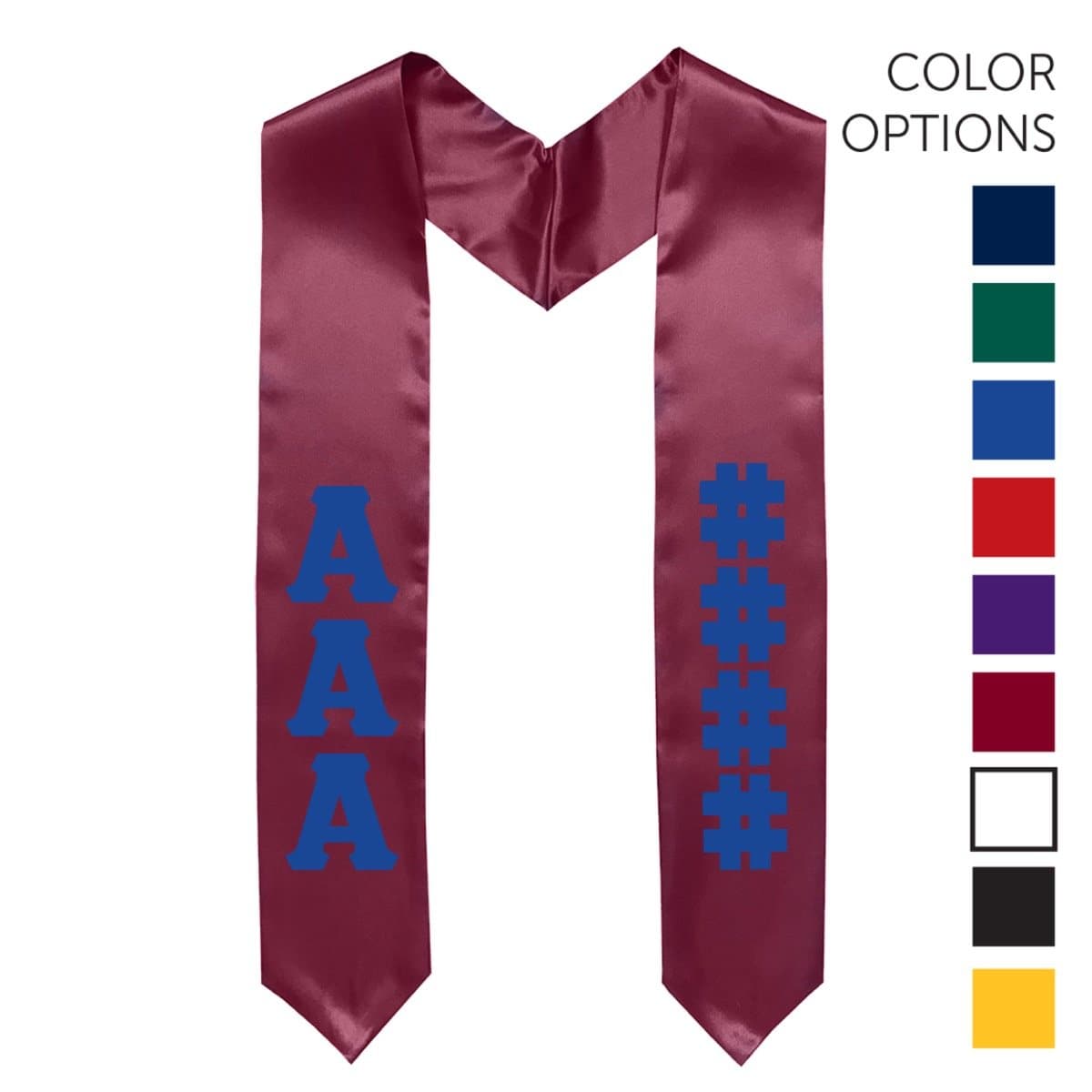 Theta Chi Pick Your Own Colors Graduation Stole | Theta Chi | Apparel > Stoles