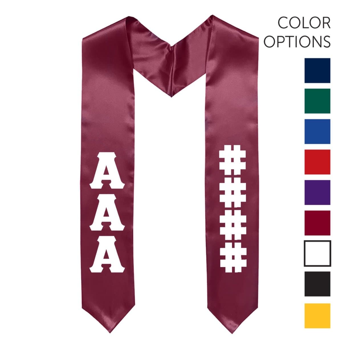 Theta Chi Pick Your Own Colors Graduation Stole | Theta Chi | Apparel > Stoles