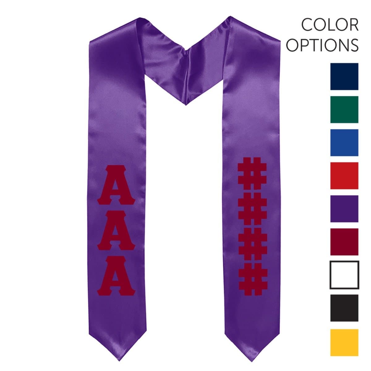 Theta Chi Pick Your Own Colors Graduation Stole | Theta Chi | Apparel > Stoles