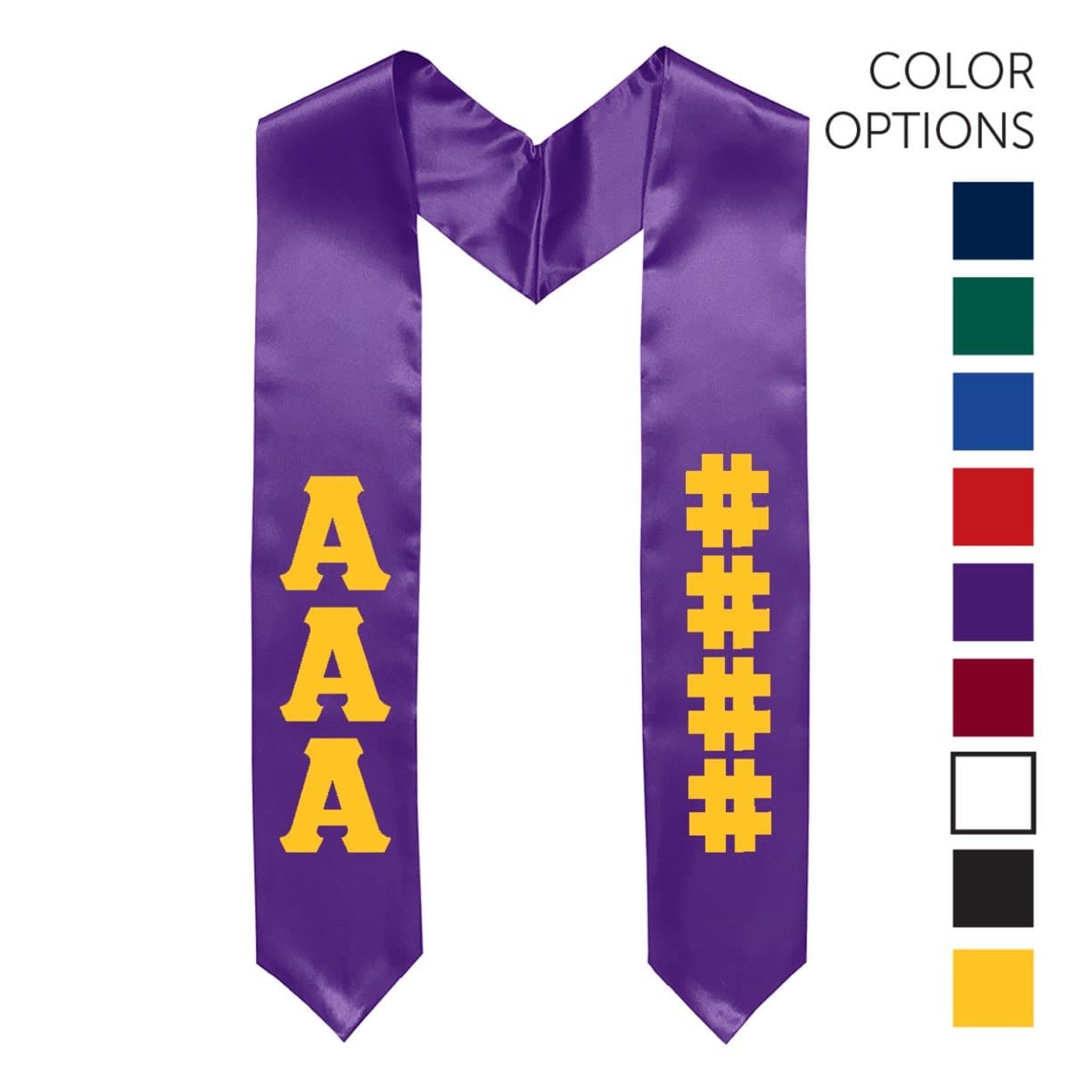 Theta Chi Pick Your Own Colors Graduation Stole | Theta Chi | Apparel > Stoles