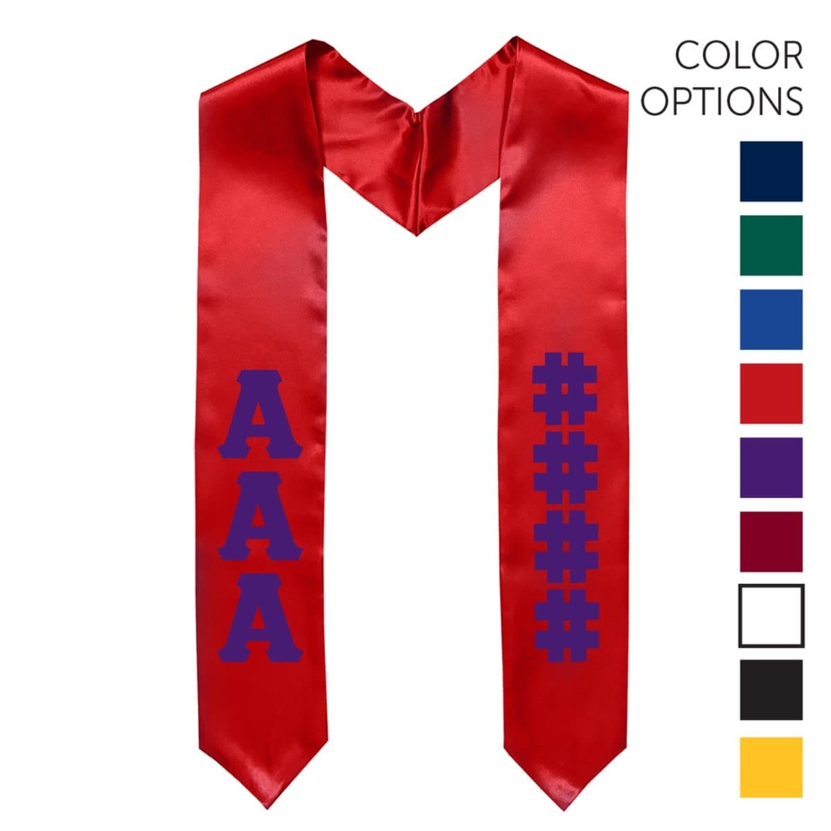 Theta Chi Pick Your Own Colors Graduation Stole | Theta Chi | Apparel > Stoles