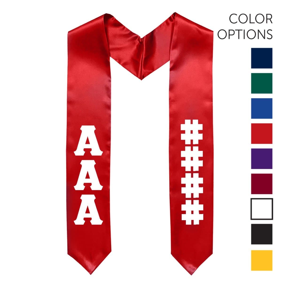 Theta Chi Pick Your Own Colors Graduation Stole | Theta Chi | Apparel > Stoles