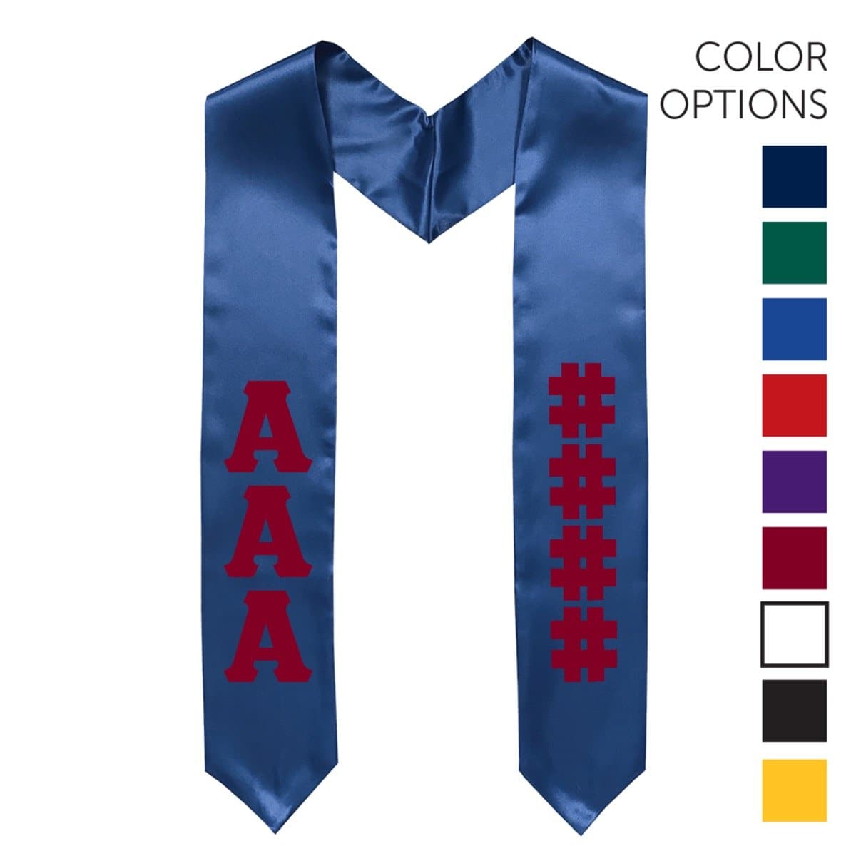 Theta Chi Pick Your Own Colors Graduation Stole | Theta Chi | Apparel > Stoles