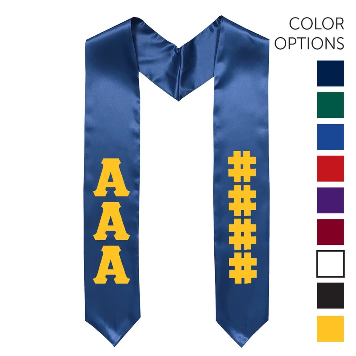Theta Chi Pick Your Own Colors Graduation Stole | Theta Chi | Apparel > Stoles