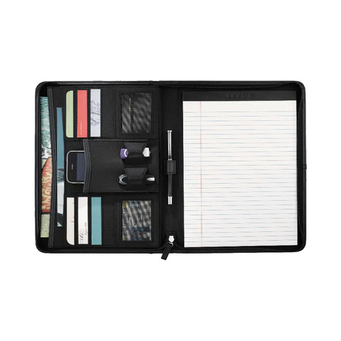 Theta Chi Zippered Crest Padfolio | Theta Chi | Office products > Padfolios
